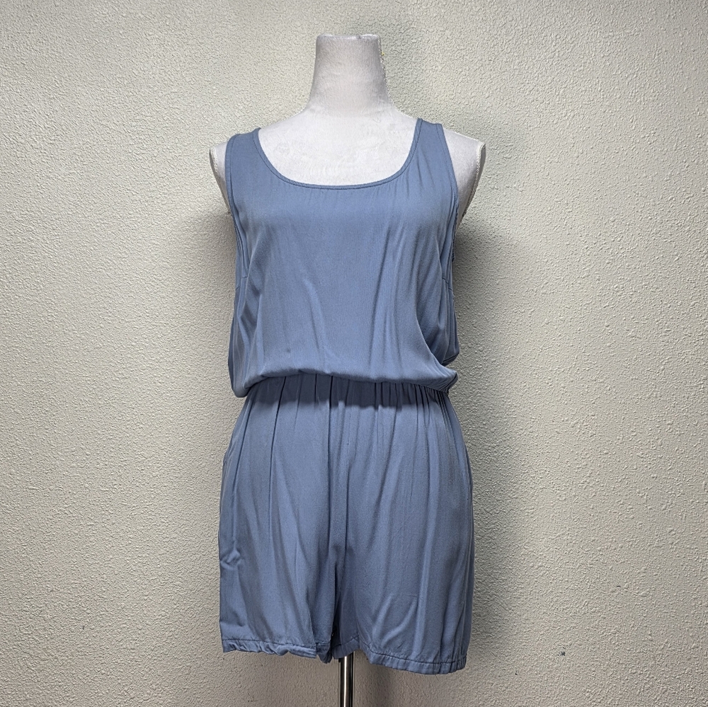 Bachata Chambray Sleeveless Jumpsuit Size Large